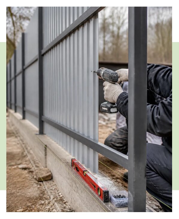 Изготовление забора из профнастила под ключ в Удомле