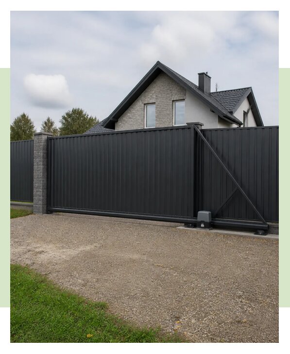 Забор с откатными воротами в Удомле по цене от 6753 р. | ЗаборЭксеперт-Дмл